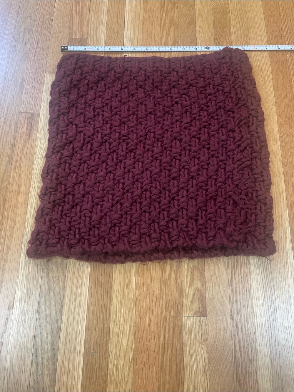 Chunky Knit Burgundy Wine Cowl / Neck Warmer